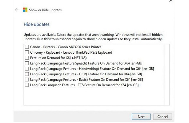 chặn bản cập nhật Windows 10