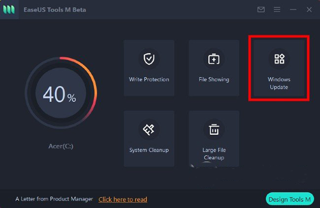 tắt cập nhật Win 10 bằng EaseUS Tools M 1