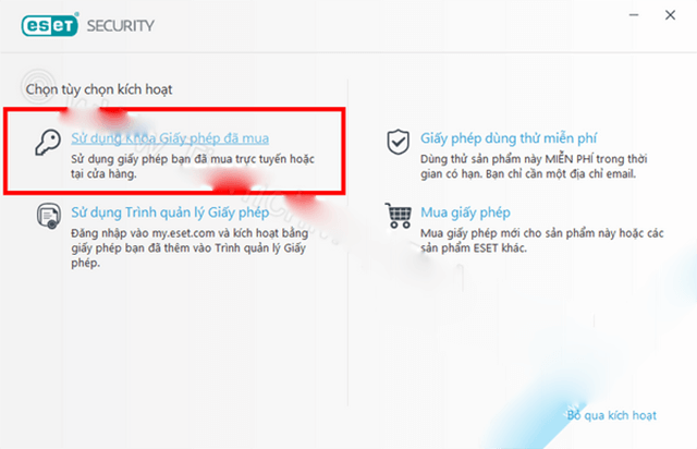Cài đặt eset smart security 4