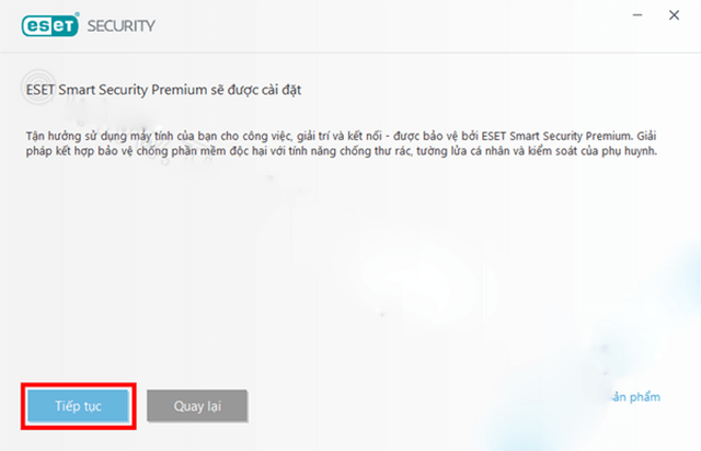 Cài đặt eset smart security 7