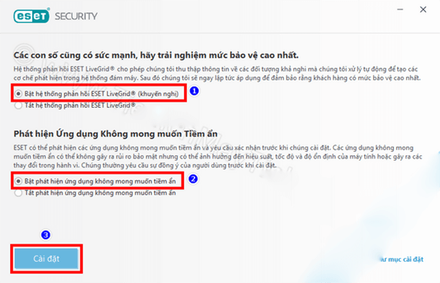 Cài đặt eset smart security 8