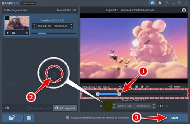 Cách cắt ghép video bằng Bandicut bước 4