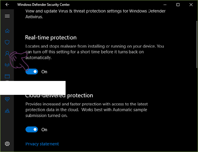 Tắt Windows Defender tạm thời bằng Settings 3