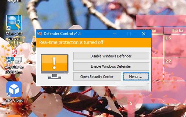 Bật – tắt Windows Defender qua phần mềm 6