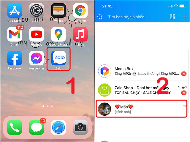 Thay đổi hình nền sẵn có trên Zalo 1