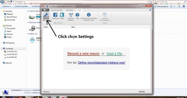 Jitbit Macro Recorder 5.8 có giao diện dễ dùng