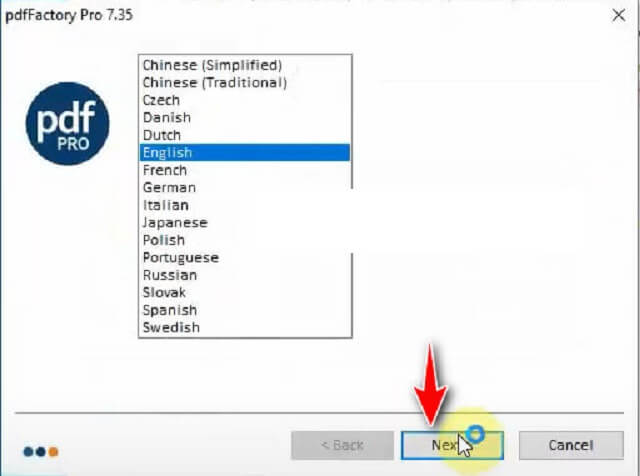 cài đặt PdfFactory Pro 7.35-2
