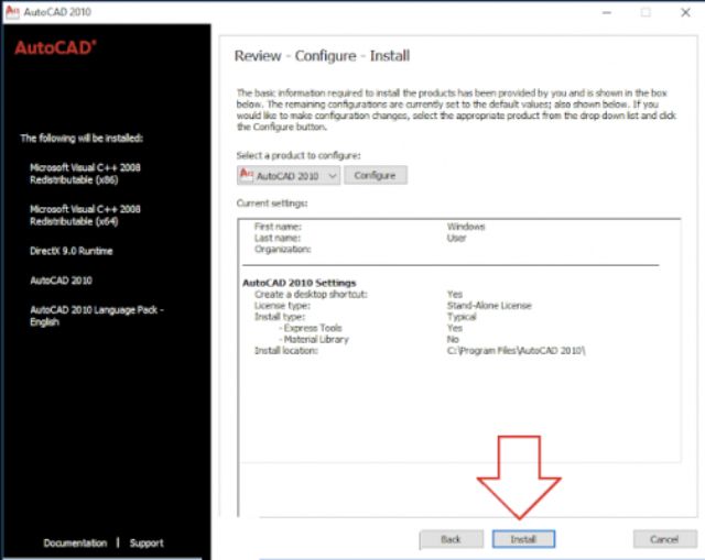 cài đặt AutoCAD 2010 bước 7