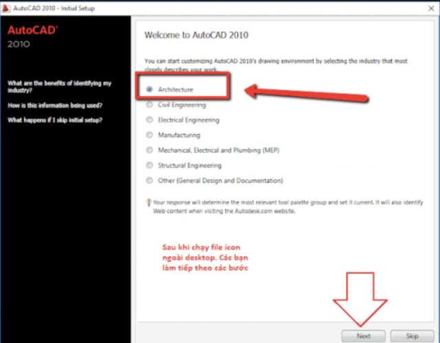 Kích hoạt AutoCAD 2010 bước 2