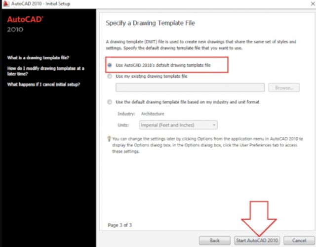 Kích hoạt AutoCAD 2010 bước 4