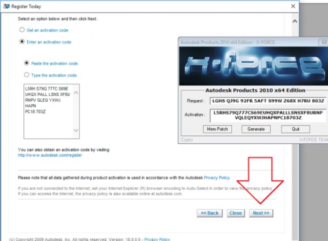 Kích hoạt AutoCAD 2010 bước 11-2