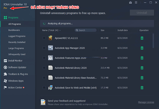 cài đặt Iobit Uninstaller 16
