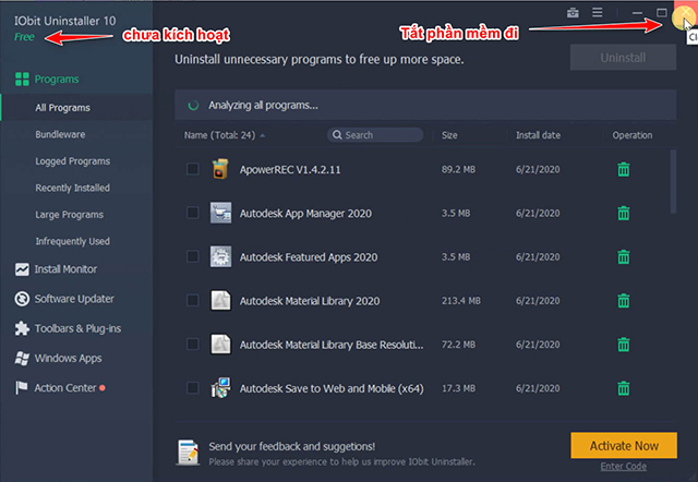 cài đặt Iobit Uninstaller 7