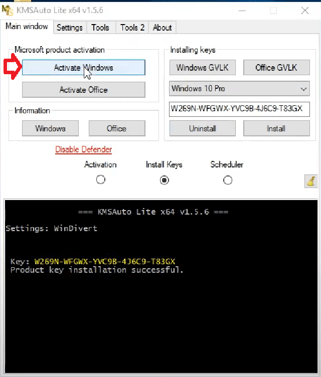 cài đặt KMSAuto 9