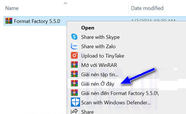cài đặt Format Factory 1