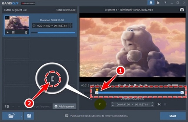 Cách cắt ghép video bằng Bandicut bước 3
