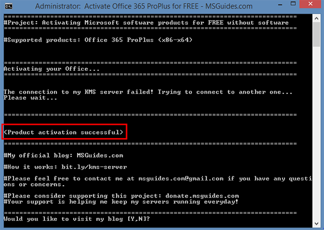 Kích hoạt Office 365 bằng phương pháp batch file 3