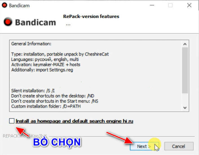 cài đặt Bandicam full crack 4