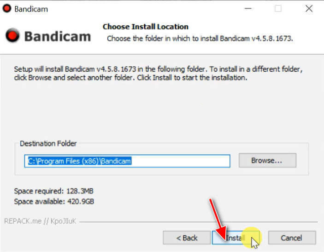 cài đặt Bandicam full crack 6