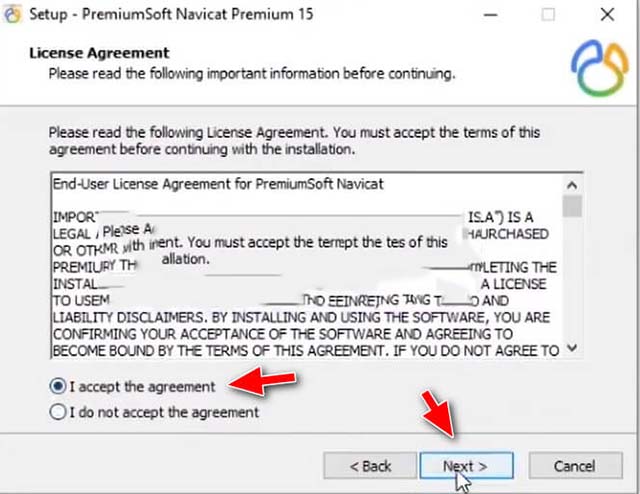 cài đặt Navicat Premium 15-4