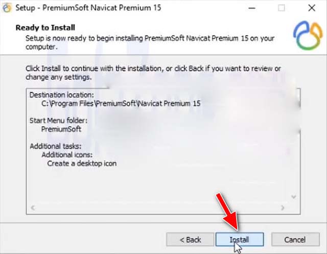 cài đặt Navicat Premium 15-8