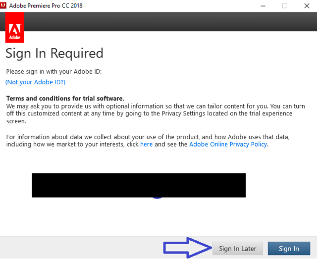 cài đặt Premiere Pro CC 2018-3