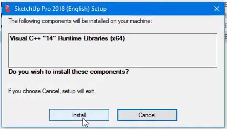 cài đặt Sketchup Pro 2018-2