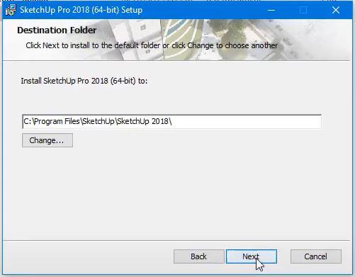 cài đặt Sketchup Pro 2018-4