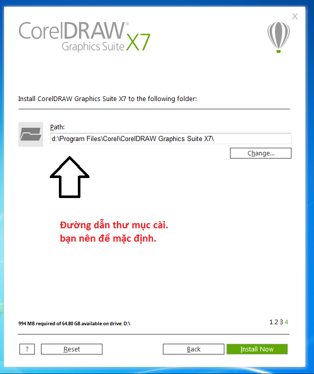 cài đặt CorelDraw X7-b11