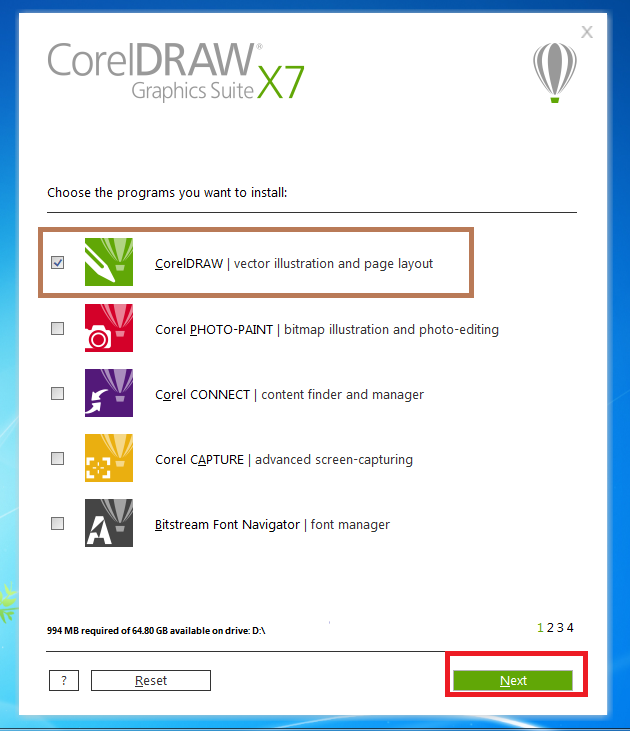 cài đặt CorelDraw X7-b8