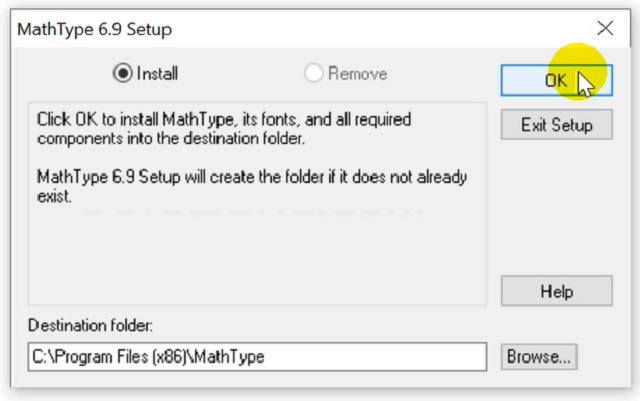 cài đặt MathType 6.9 Full Crack 4