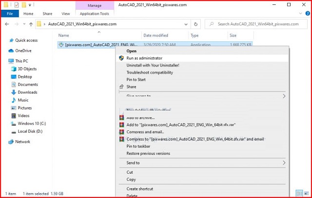 cài đặt phần mềm Autocad 2021-2
