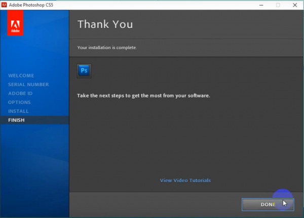 cài đặt Photoshop CS5 b5