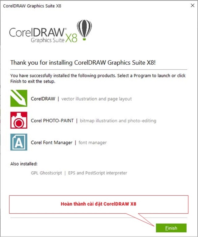 Cài đặt CorelDRAW X8 bước 12