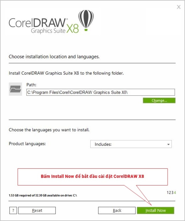 Cài đặt CorelDRAW X8 bước 9