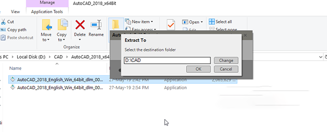 Cài đặt autocad 2018