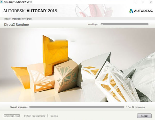 Cài đặt autocad 2018