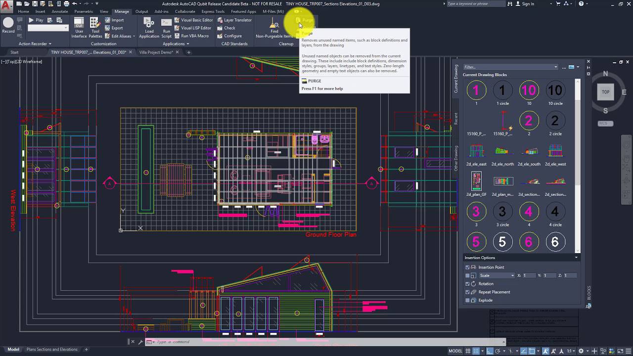 Giao diện trên autocad 2020