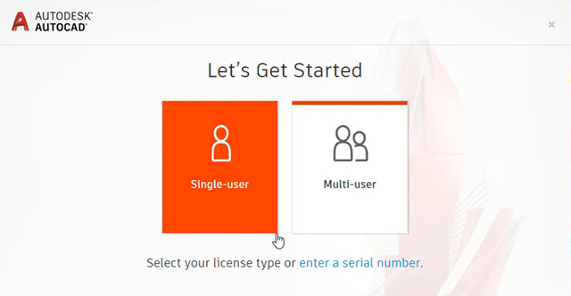 Chọn Enter a serial number