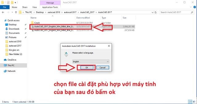 Cách cài đặt autocad 2017