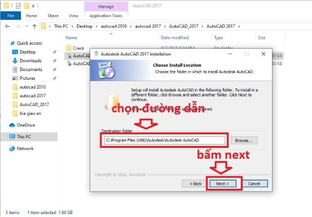 Cách cài đặt autocad 2017v
