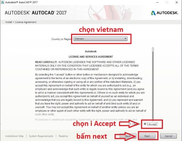 Cách cài đặt autocad 2017